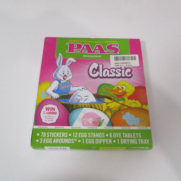Lot of 3 Paas Classic Easter Tradition Egg Decorating Kit With Stickers Stands - Picture 2 of 5